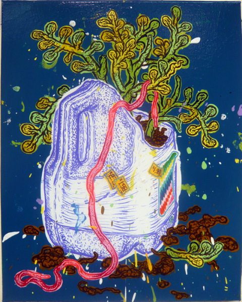 Taylor McKimens-Milk Jug and Shoelace Plant