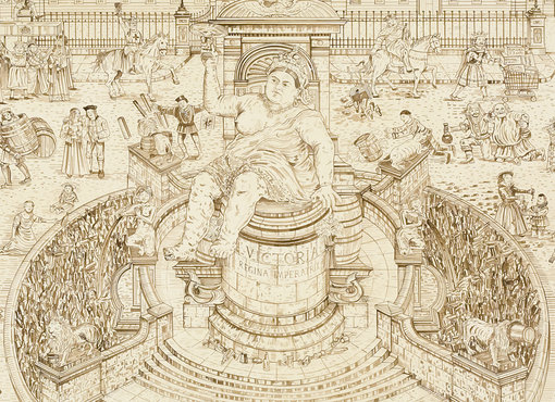 adam_dant,_royal_drinking,_2010,_ink_and_photographs_on_paper,_238