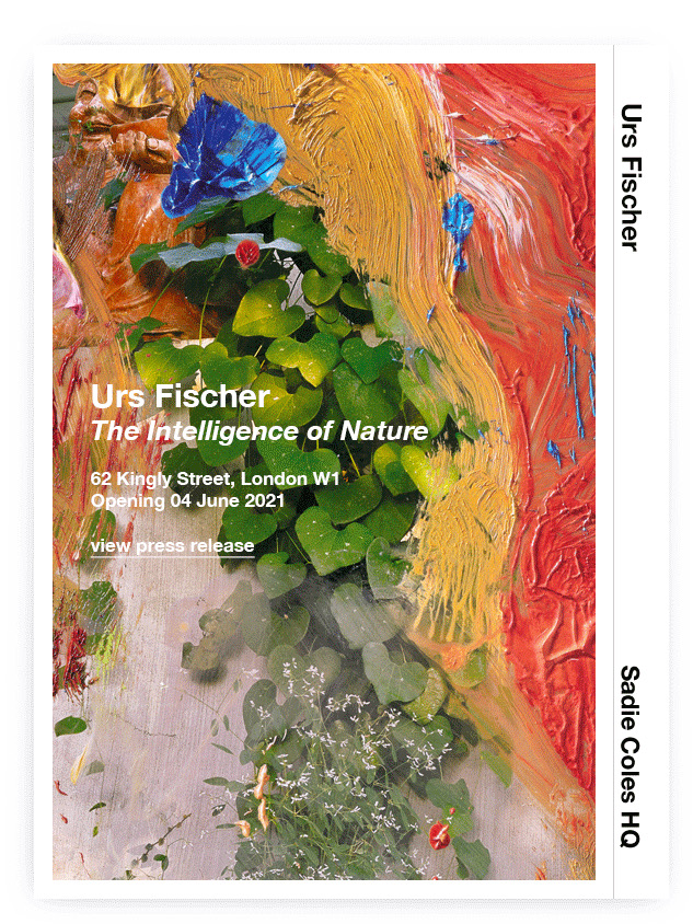 The Intelligence of Nature, an exhibition by Urs Fischer at Sadie
